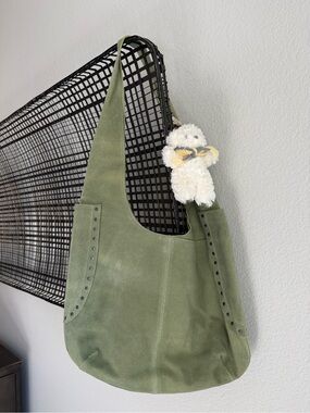 Free people Rori Suede Tote bag matcha green